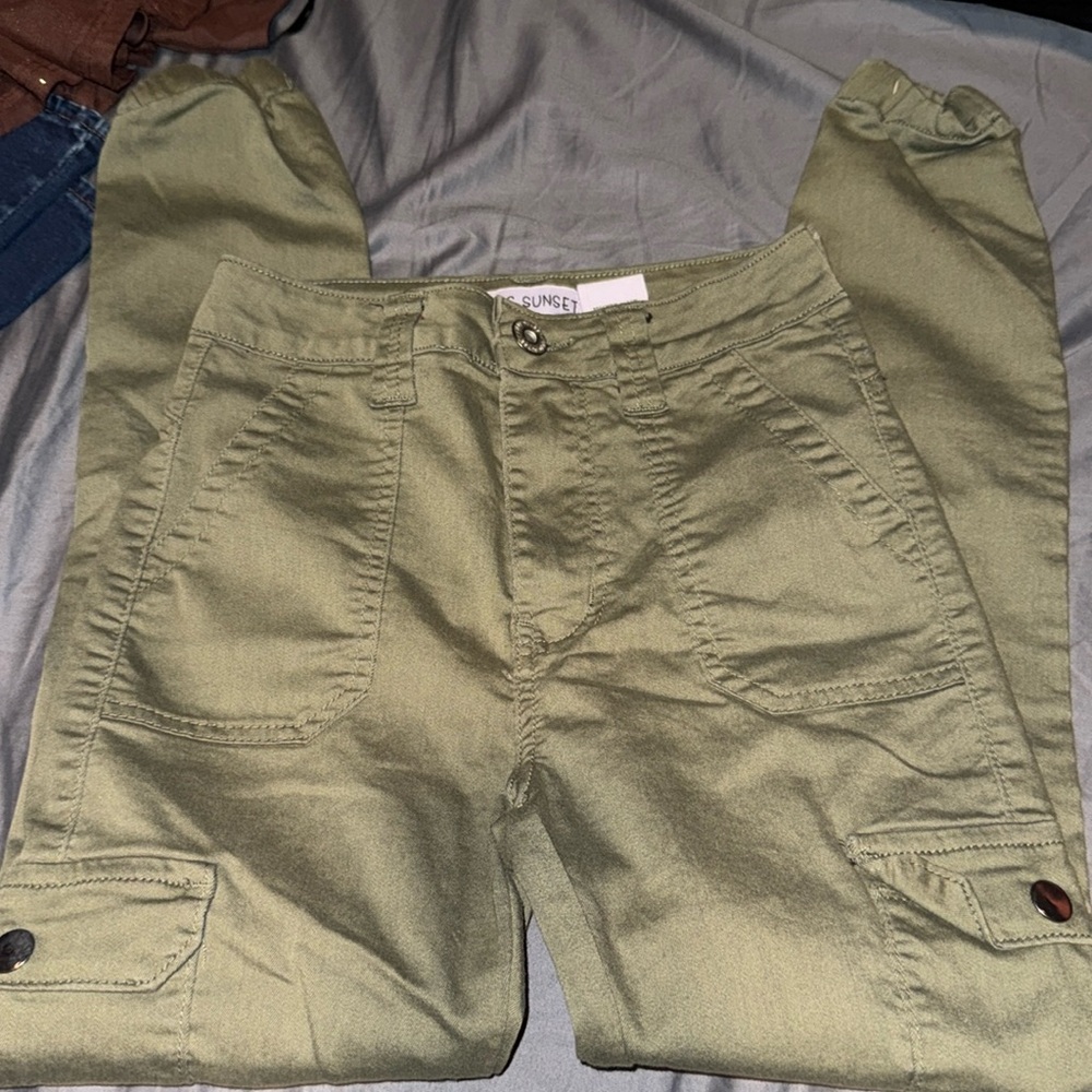 Army green joggers